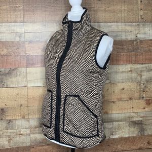 FRESH Black White Zebra Animal Print Quilt Vest Sm